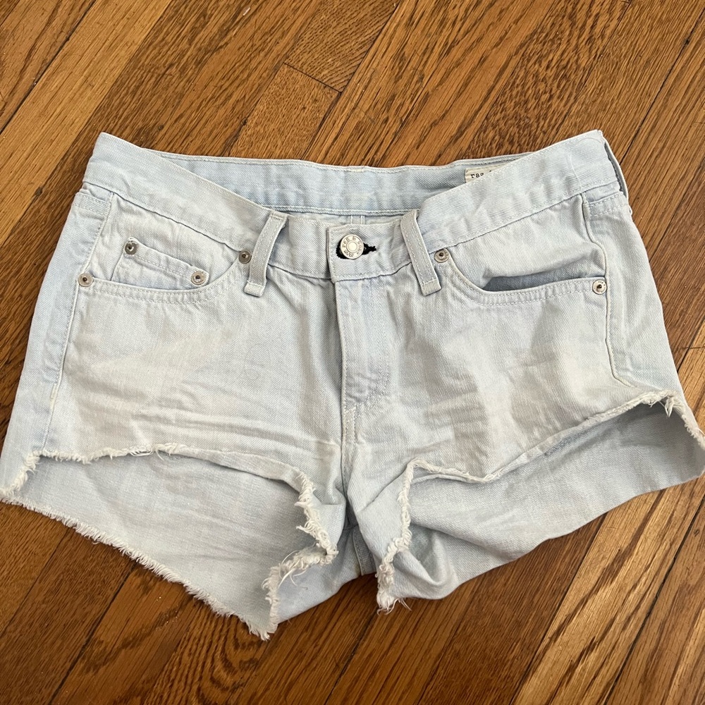 Rag & Bone Light Wash Denim Shorts